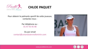 Chloé Paquet Tennis Woman Pro