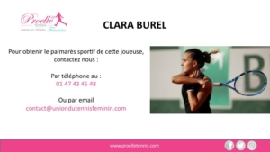 Clara Burel Woman Tennis Pro