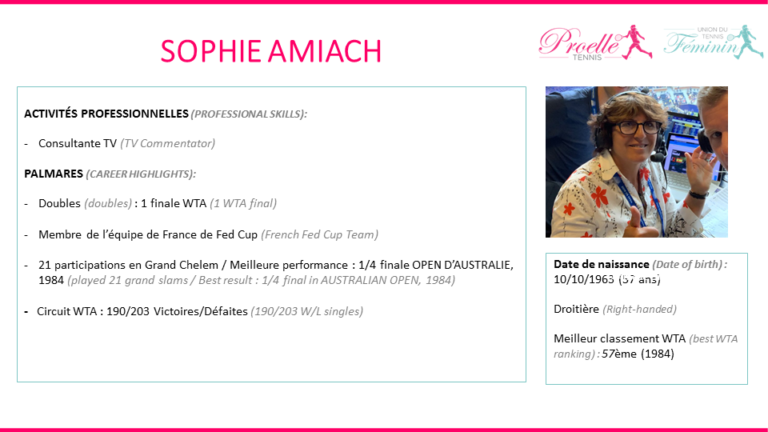 Sophie AMIACH Pro Elle Tennis