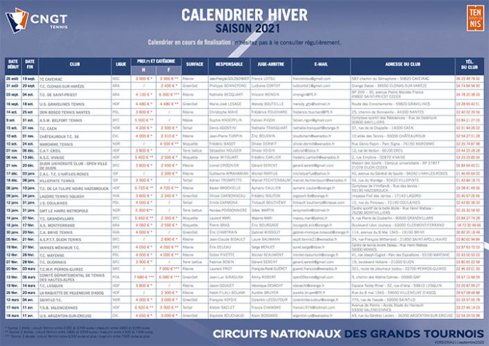 Calendrier-tournois-CNGT-2020 - Pro Elle Tennis